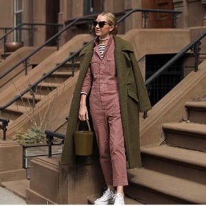 Madewell Coverall Jumpsuit, in Dried Rosebud XS